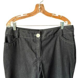 Chapter One Pants Womens Size 16 Black Straight Leg Stretchy NWOT